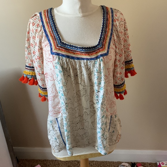 Embroidered Boho Top - Multicolor - Picture 7 of 8